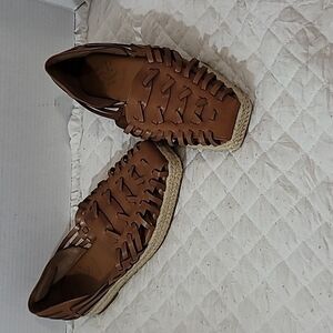 Sam & Libby Womens Espardrilles Size 9.5  Brown